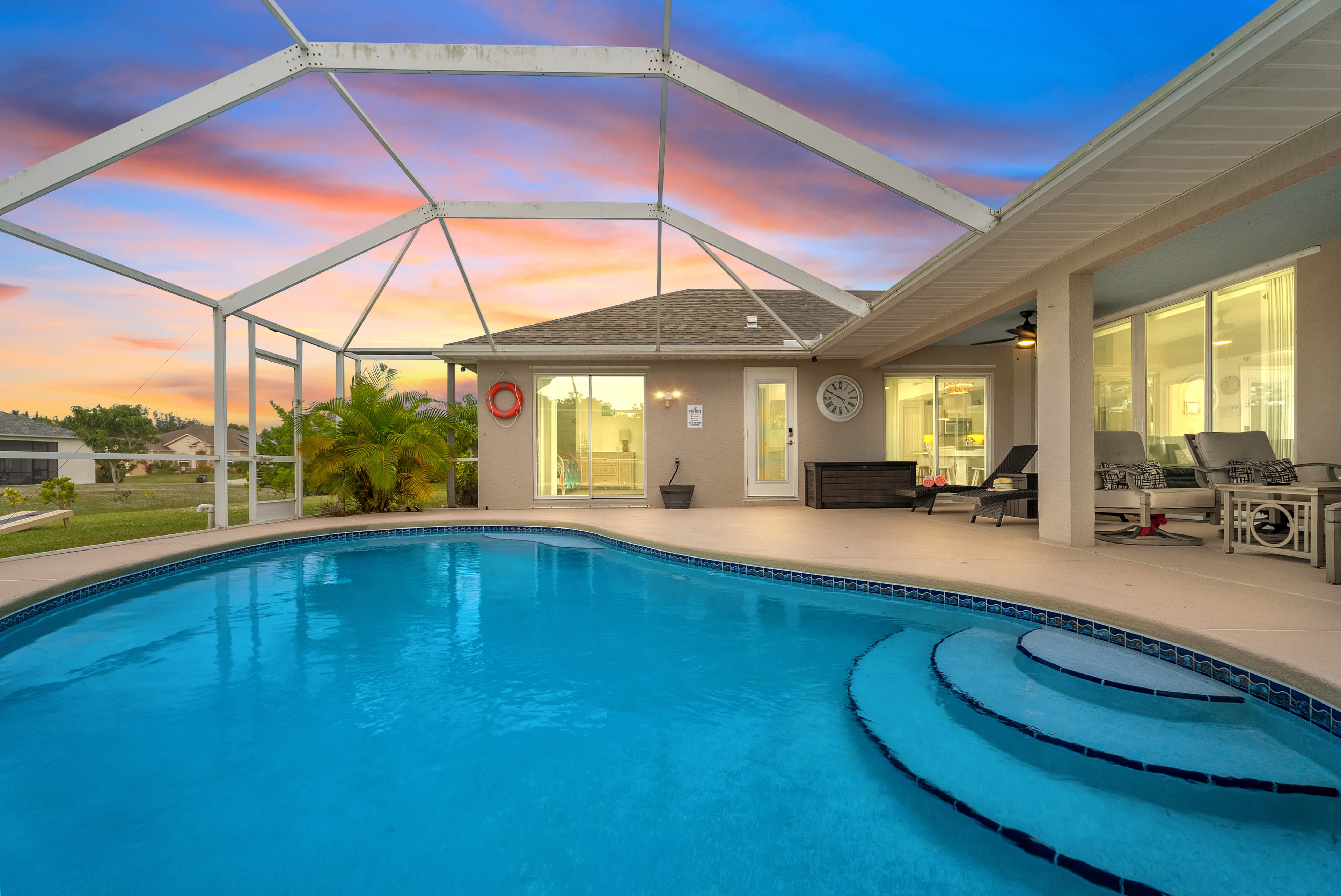 Heated saltwater pool